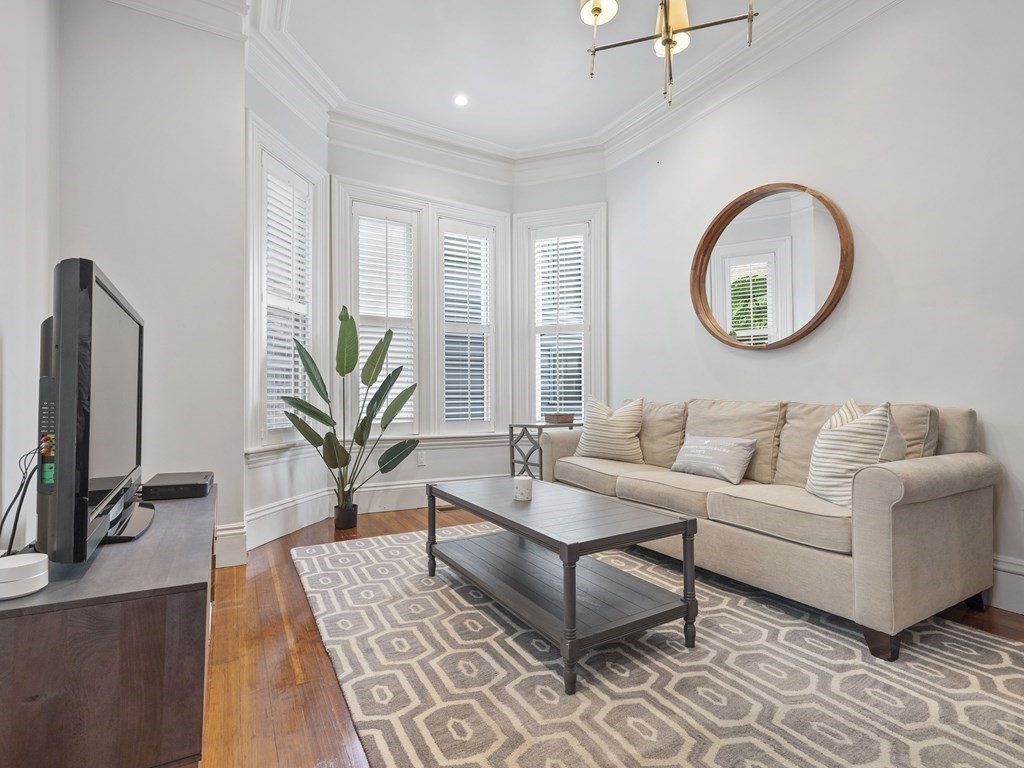 99 Sedgwick Street, Unit 1 Boston, MA 02130 - Photo 18 of 41 a living room with furniture a table and potted plants