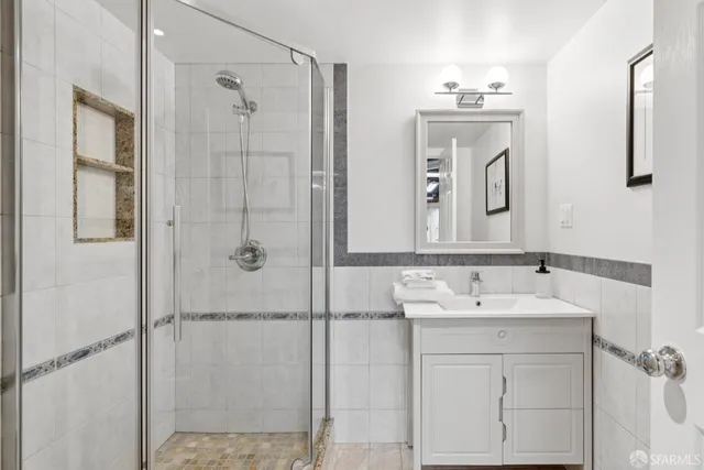 a view of room with garage