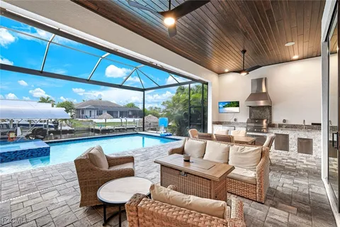 a outdoor space with patio lots of furniture