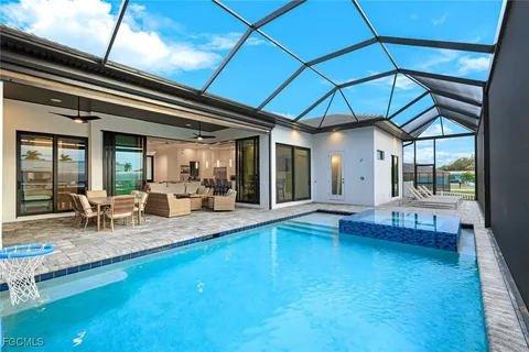 a view of an outdoor space with seating area