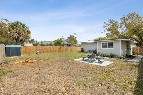a backyard of a house
