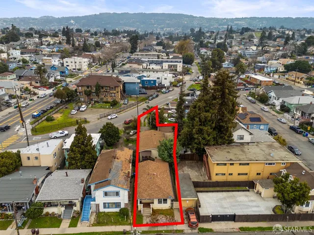 an aerial view of multiple house