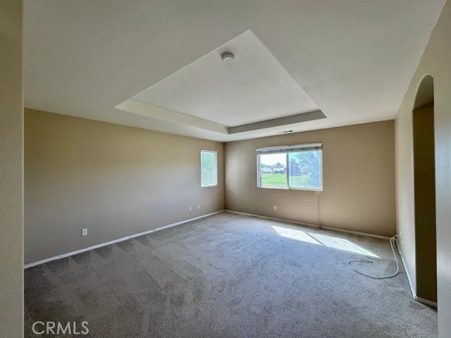 an empty room with window