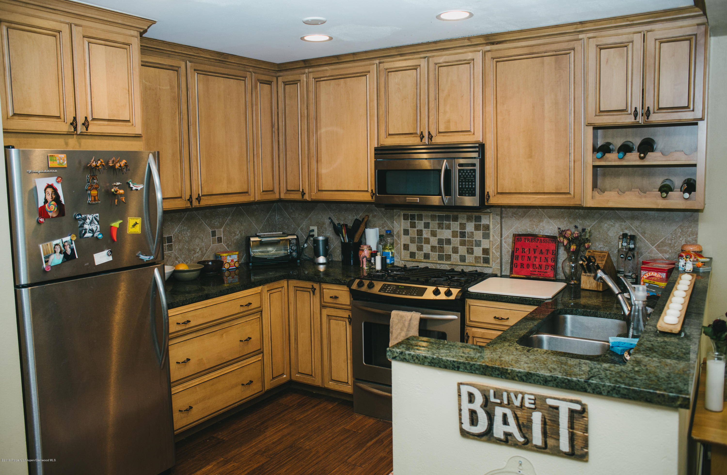 95 Silverado Drive Basalt, CO 81621 - Photo 4 of 18 a kitchen with stainless steel appliances granite countertop a refrigerator sink and cabinets