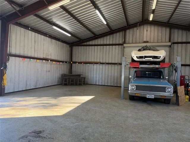a car parked in garage