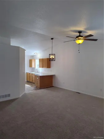 a view of a garage with storage