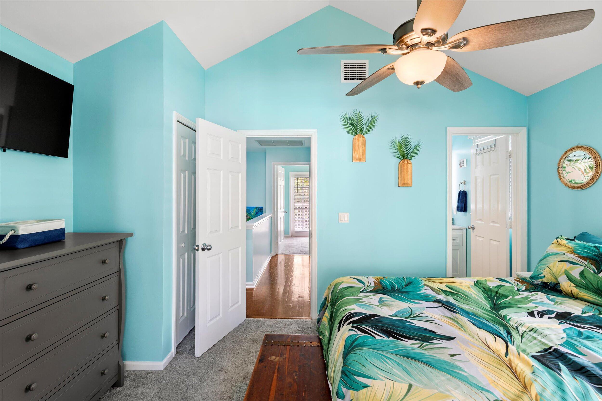 45 Spoonbill Way Key West, FL 33040 - Photo 34 of 80 a bedroom with a bed and a flat screen tv