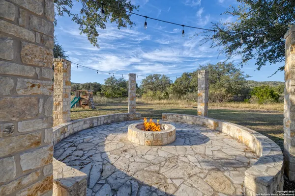 a outdoor view with a sitting space