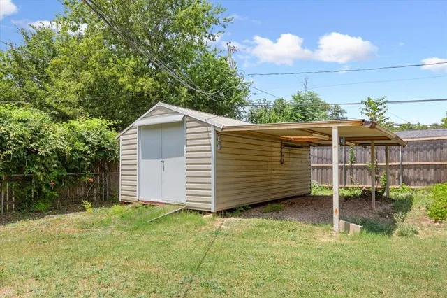 a backyard of a house