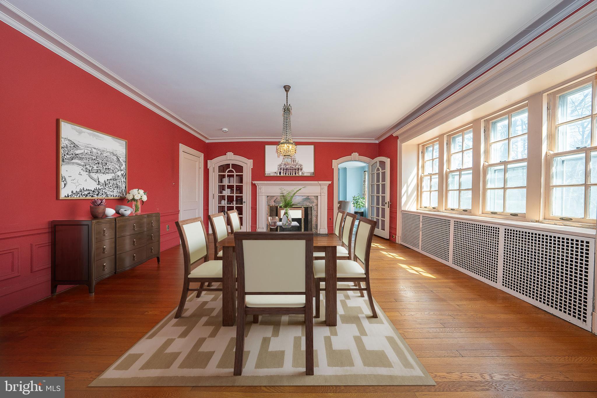 451 Merion Road Merion Station, PA 19066 - Photo 8 of 42 a view of a dining room with furniture window and wooden floor
