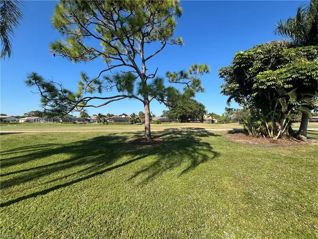 a view of yard with green space