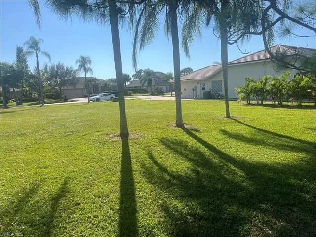 a view of an outdoor space and swimming pool