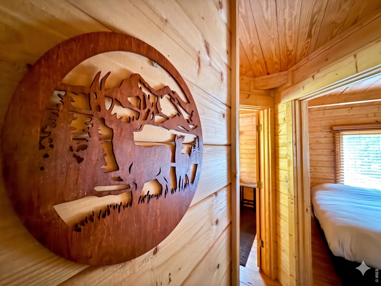10000 Forest Road, Unit 169 Red Feather Lakes, CO 80545 - Photo 7 of 31 Hallway leading back to main level bedrooms and bathroom.