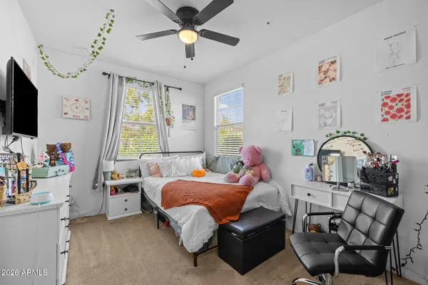 a room with toys and a window