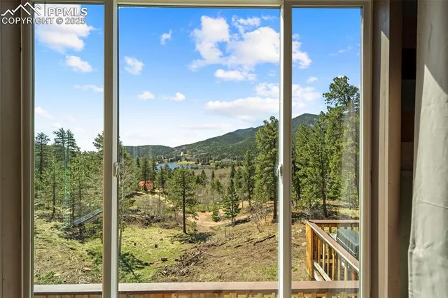 a view of a city from a balcony
