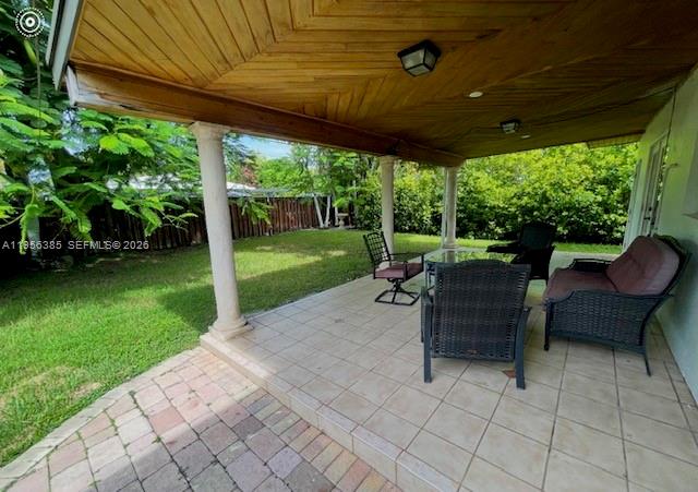 3614 Southwest 58th Avenue Miami, FL 33155 - Photo 23 of 27 a garden view with a sitting space