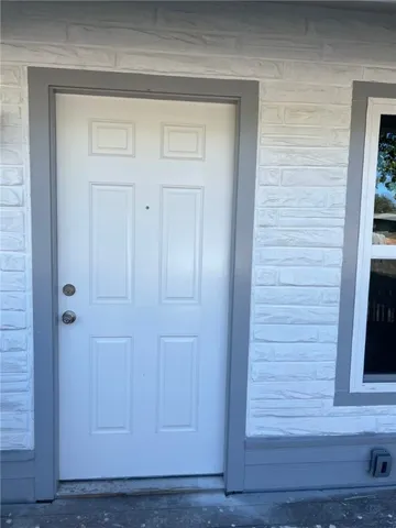 a view of front door