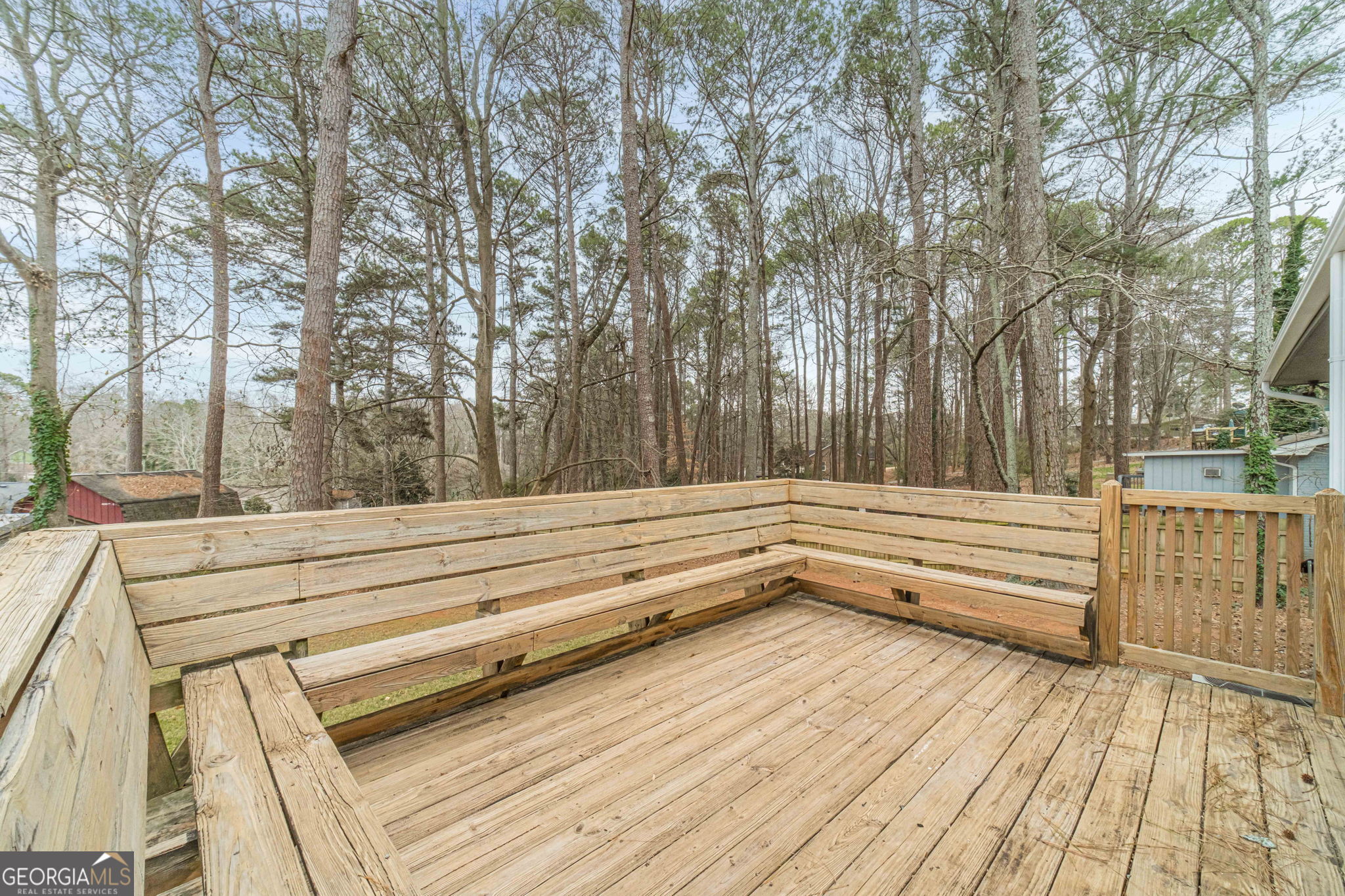 1678 Pounds Road Southwest Stone Mountain, GA 30087 - Photo 24 of 30 a view of backyard and deck