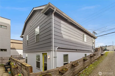 a view of the house with a large window