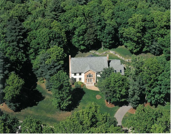 160 Elizabeth Ridge Road Carlisle, MA 01741 - Photo 1 of 23 an aerial view of a house with a yard