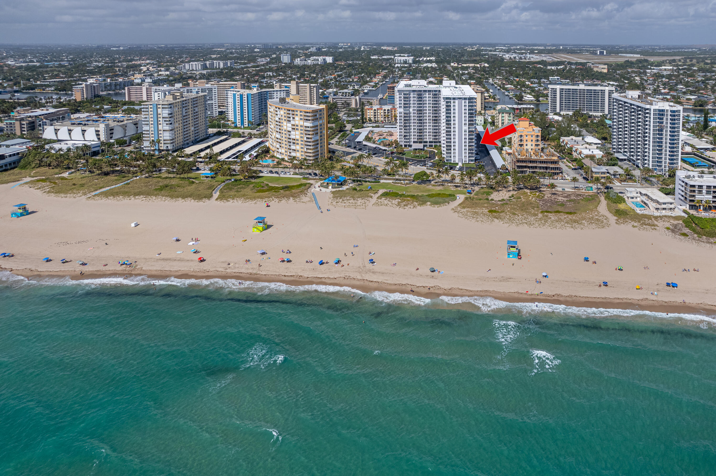 405 North Ocean Boulevard, Unit 507 Pompano Beach, FL 33062 - Photo 9 of 38 aerial view of a city