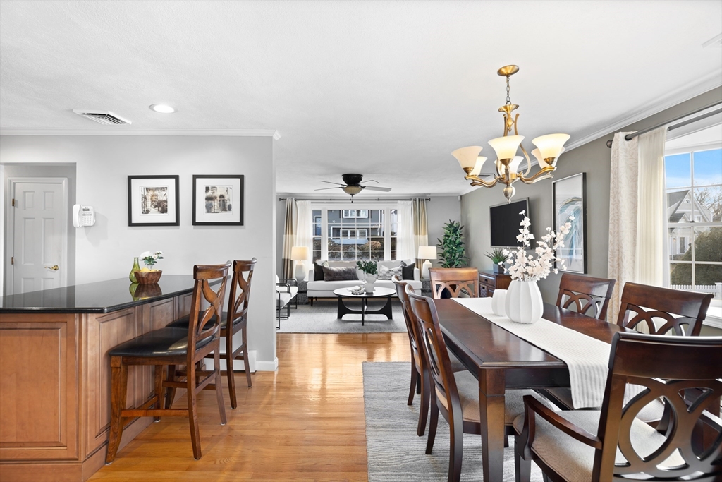 11 Clearview Road Stoneham, MA 02180 - Photo 8 of 42 a view of a dining room with furniture window and wooden floor