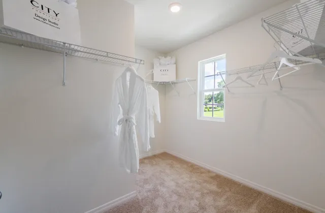 a view of a walk in closet