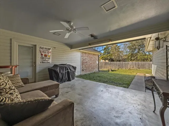 a house view with a garden space