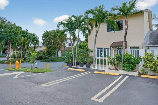 a view of outdoor space with garden