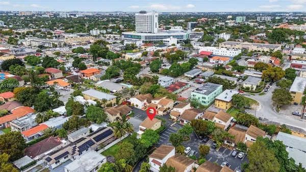 an aerial view of city