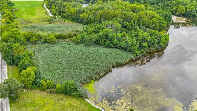 a view of a garden with a fountain