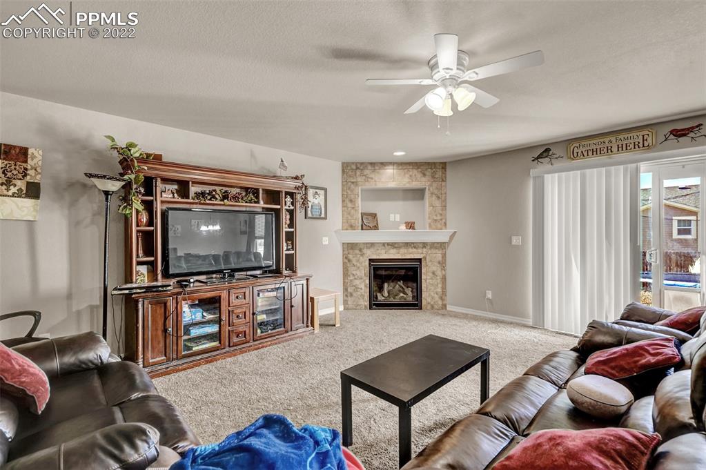 6570 Gelbvieh Road Peyton, CO 80831 - Photo 8 of 38 a living room with furniture and a flat screen tv