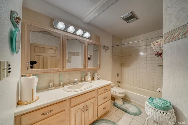 a bathroom with a sink a toilet and a bathtub