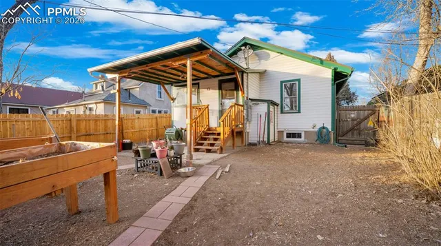 a view of a house with a patio