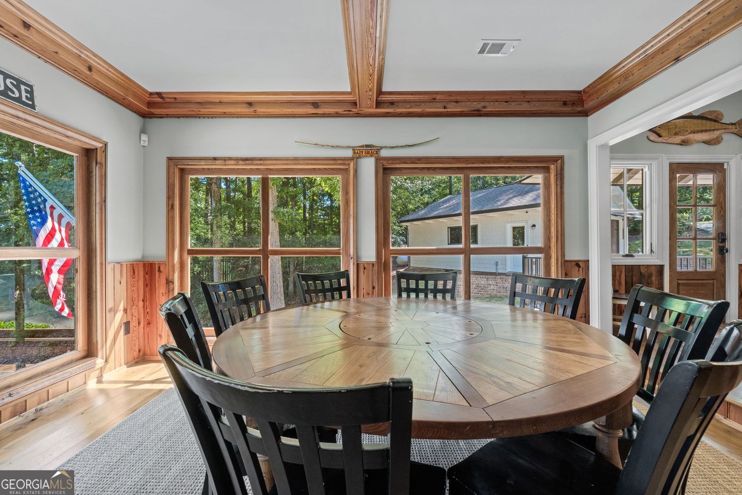 170 B Tater Hill Road Jackson, GA 30233 - Photo 22 of 74 a dining room with furniture wooden floor and a potted plant