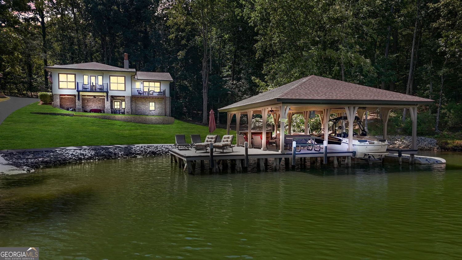 170 B Tater Hill Road Jackson, GA 30233 - Photo 74 of 74 a view of a lake with outdoor seating