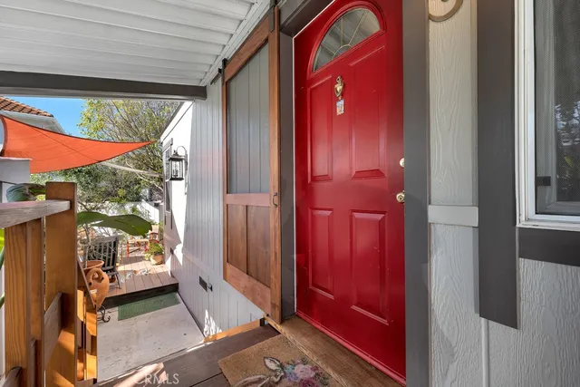 a view of front door