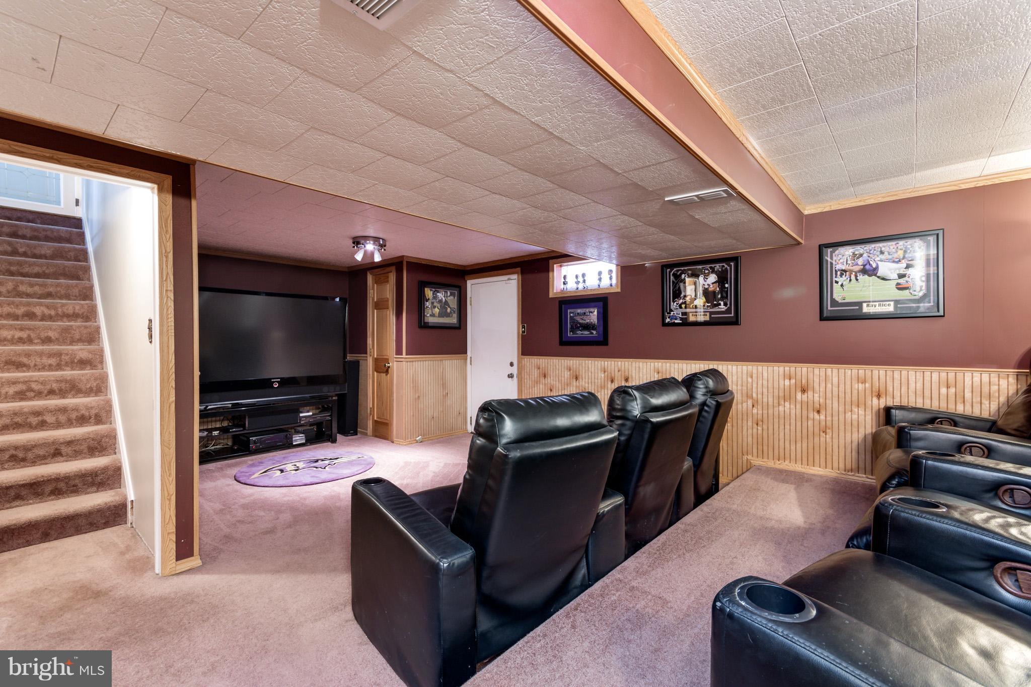 1107 Green Acre Road Baltimore, MD 21286 - Photo 26 of 30 Basement Movie Theater.