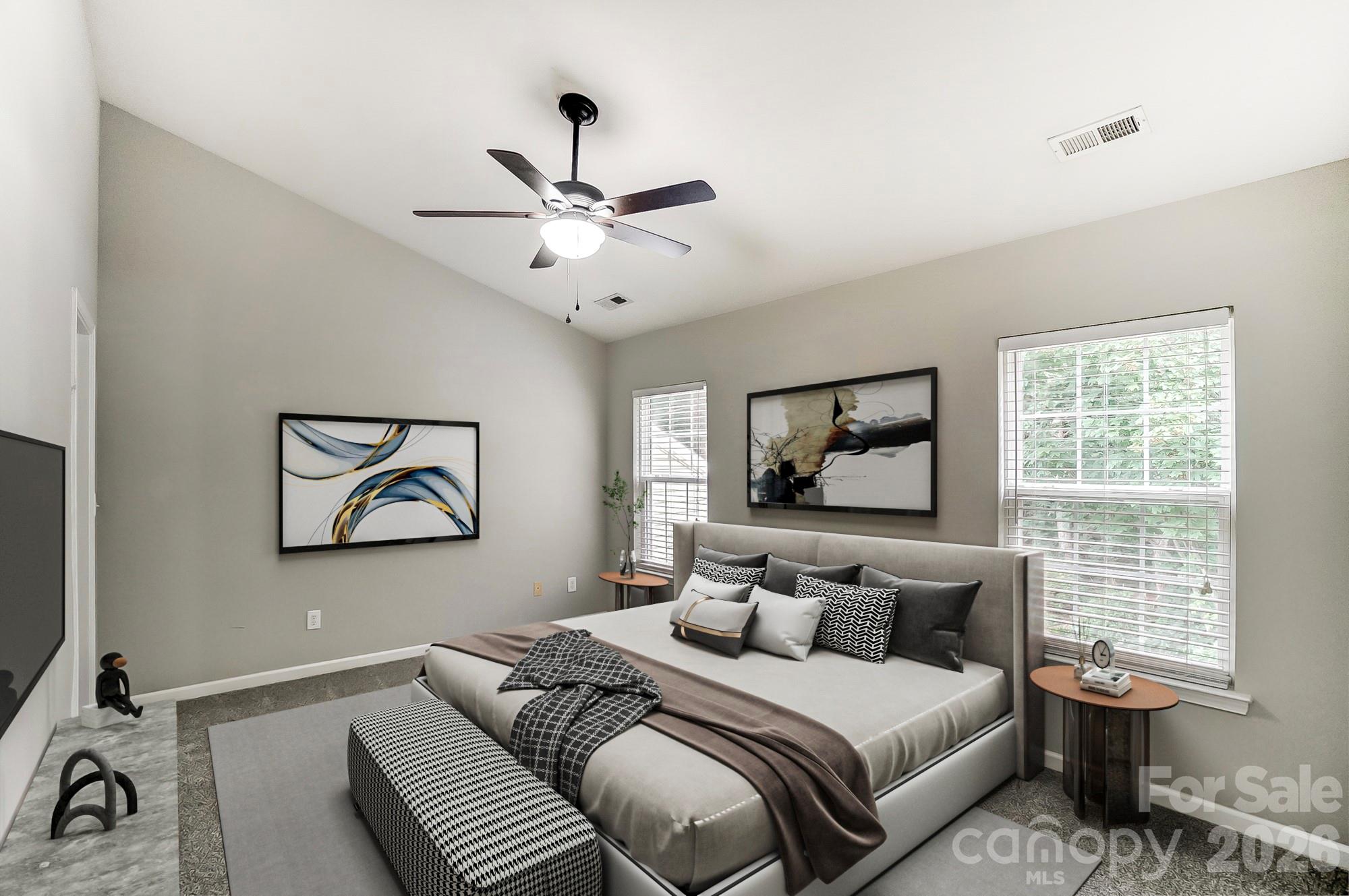 4914 Sunset Ridge Court Charlotte, NC 28269 - Photo 25 of 48 a bedroom with bed and a window