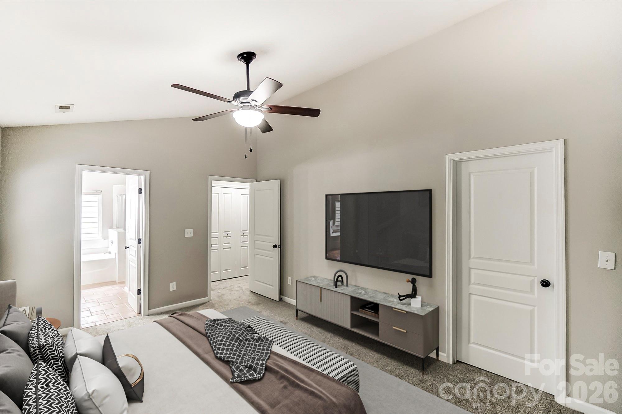 4914 Sunset Ridge Court Charlotte, NC 28269 - Photo 27 of 48 a living room with furniture and a flat screen tv