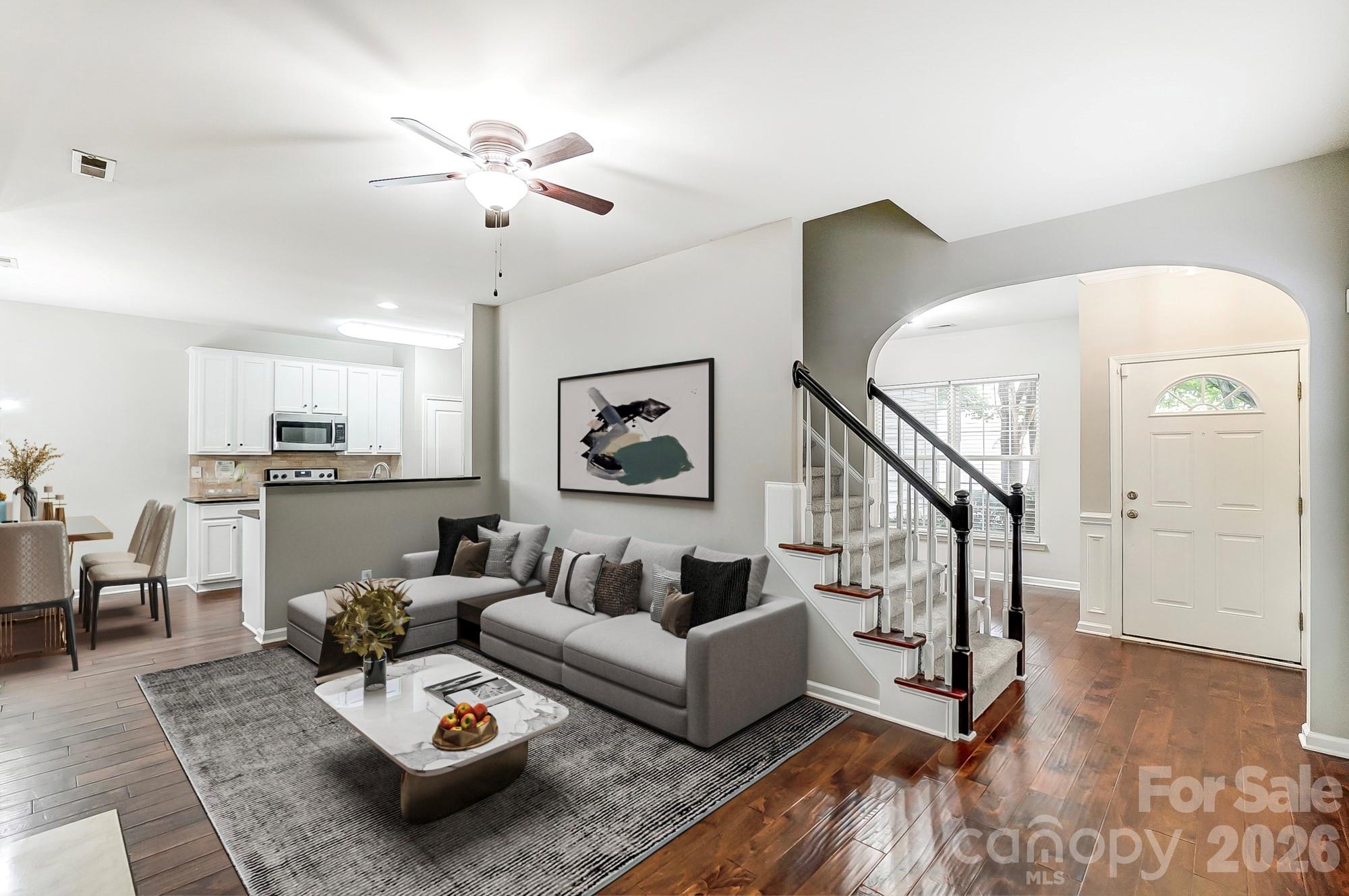 4914 Sunset Ridge Court Charlotte, NC 28269 - Photo 4 of 48 a living room with furniture and wooden floor