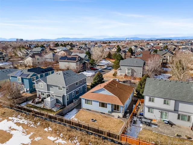 an aerial view of multiple house