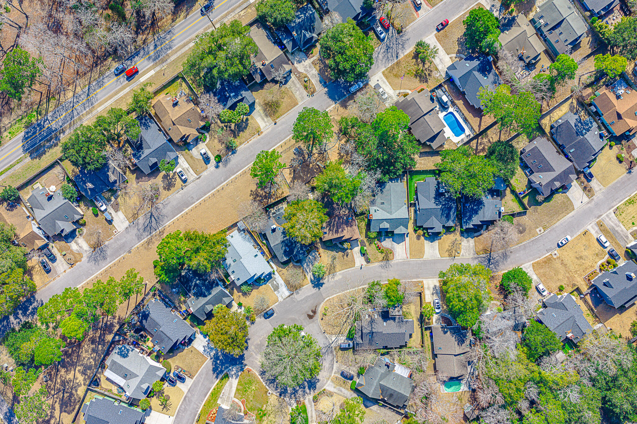 1258 Llewellyn Road Mount Pleasant, SC 29464 - Photo 32 of 35 Aerial view of the neighborhood