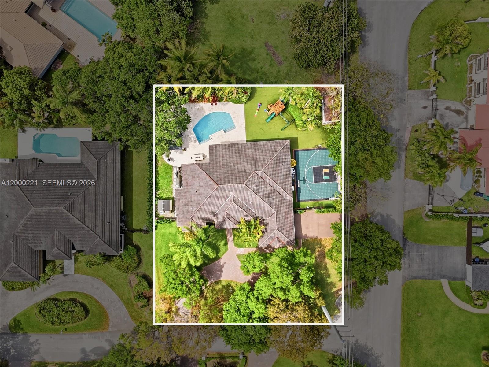 9901 Southwest 145th Street Miami, FL 33176 - Photo 54 of 78 an aerial view of house with yard swimming pool and outdoor seating