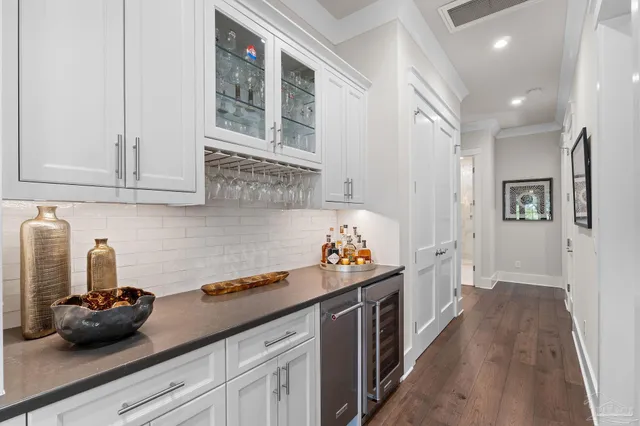 a view of outdoor space with green field and trees