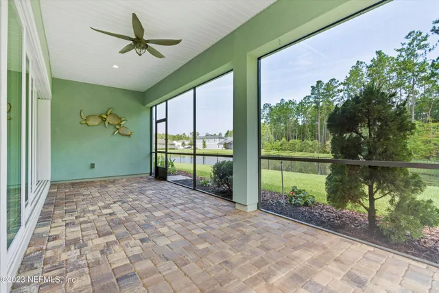 a view of a garden from a window