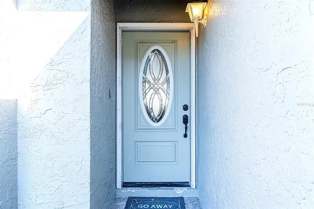 a close view of door lock