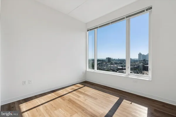 an empty room with a window