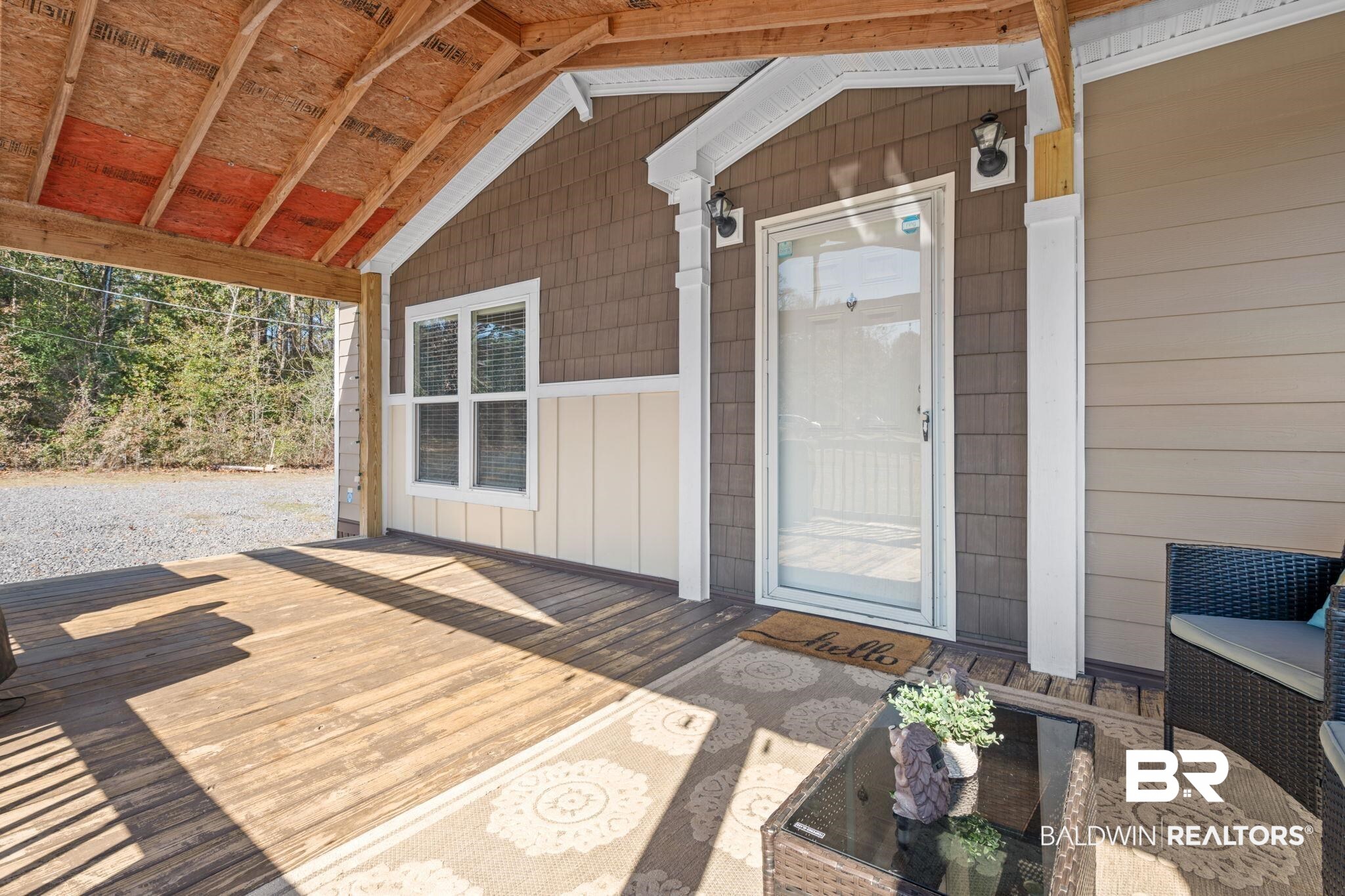 15080 Starlight Avenue Wilmer, AL 36587 - Photo 7 of 29 Entrance to property with a wooden deck