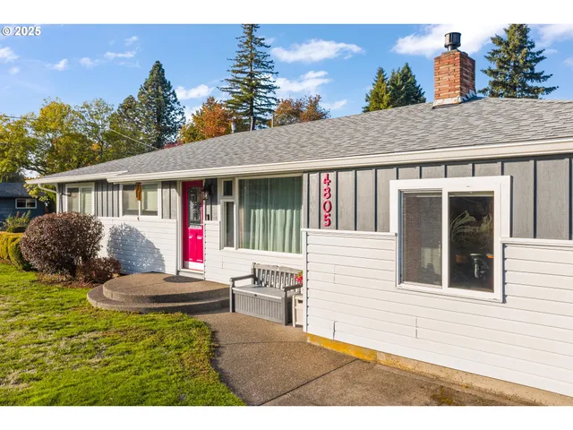 a house view with a garden space